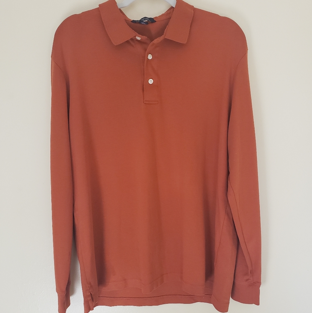 Lands' End Long Sleeve Polo 100% Supima Cotton